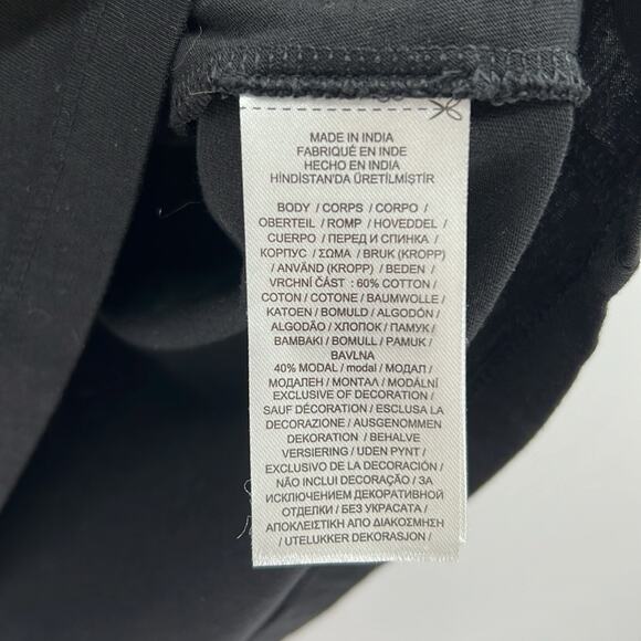 Lauren Ralph Lauren Metallic Logo Short Sleeve Tee - Black/Silver - Small - Picture 4 of 5